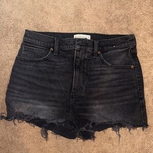 Black Distressed Shorts